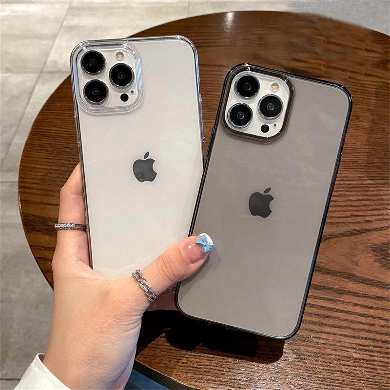 Роскошный прозрачный жесткий пластиковый чехол для iPhone 16 15 14 13 12 Mini 11 Pro Max X XR XS 5 6 7 8 Plus SE Shockpoof Crystal Clear Cover