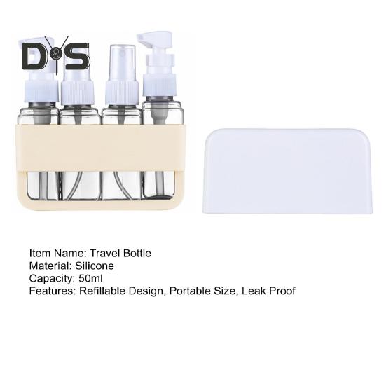 4 шт./набор 50 мл дорожный многоразовый флакон портативный герметичный многоразовый лосьон шампунь косметический пресс-спрей диспенсер бутылка пустой контейнер для туалетных принадлежностей
