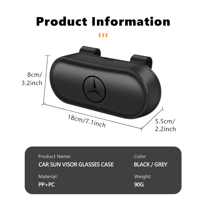 AABIB1 Car Visor Sunglasses Glasses Case Glasses Holder Clip Box For Benz Exclusive AMG W124 W203 W204 SPRINTER V CLASS VIANO