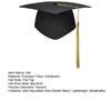 Graduation Cap with Tassel Bachelors Hat with Adjustable Size Elastic Band Graduation