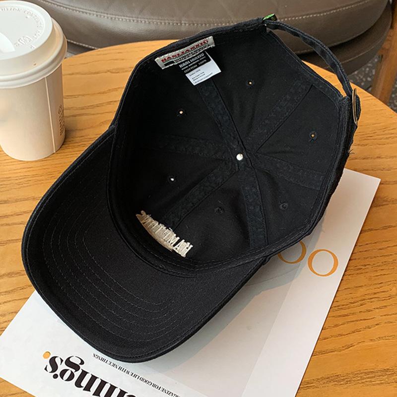 Бейсболка с вышитыми корейскими буквами для женщин и мужчин, мягкая хлопковая регулируемая кепка с козырьком, повседневная однотонная кепка с застежкой-молнией