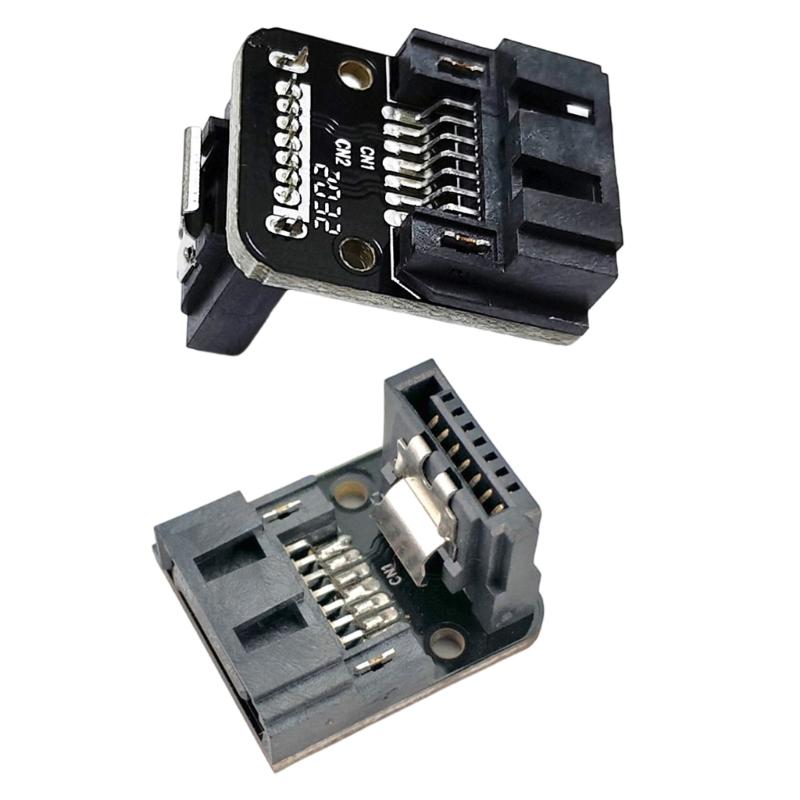 Адаптер SATA 7Pin (мама) к 7Pin (папа) угловой 90 градусов для материнских плат настольных ПК, SSD, HDD