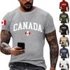 Мужская канадская футболка с круглым вырезом и короткими рукавами