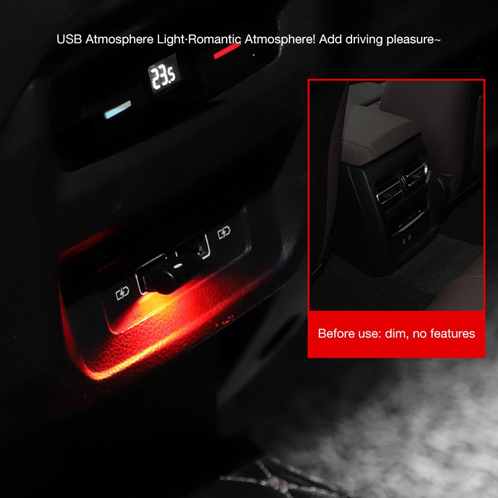 7-цветный мини-светодиодный USB-автомобильный фонарь, декоративная лампа для автомобильного освещения, аварийное освещение, автомобильный аксессуар