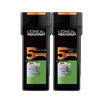 L'Oreal Men Expert Шампунь для контроля жирности с углем против перхоти Двойная упаковка