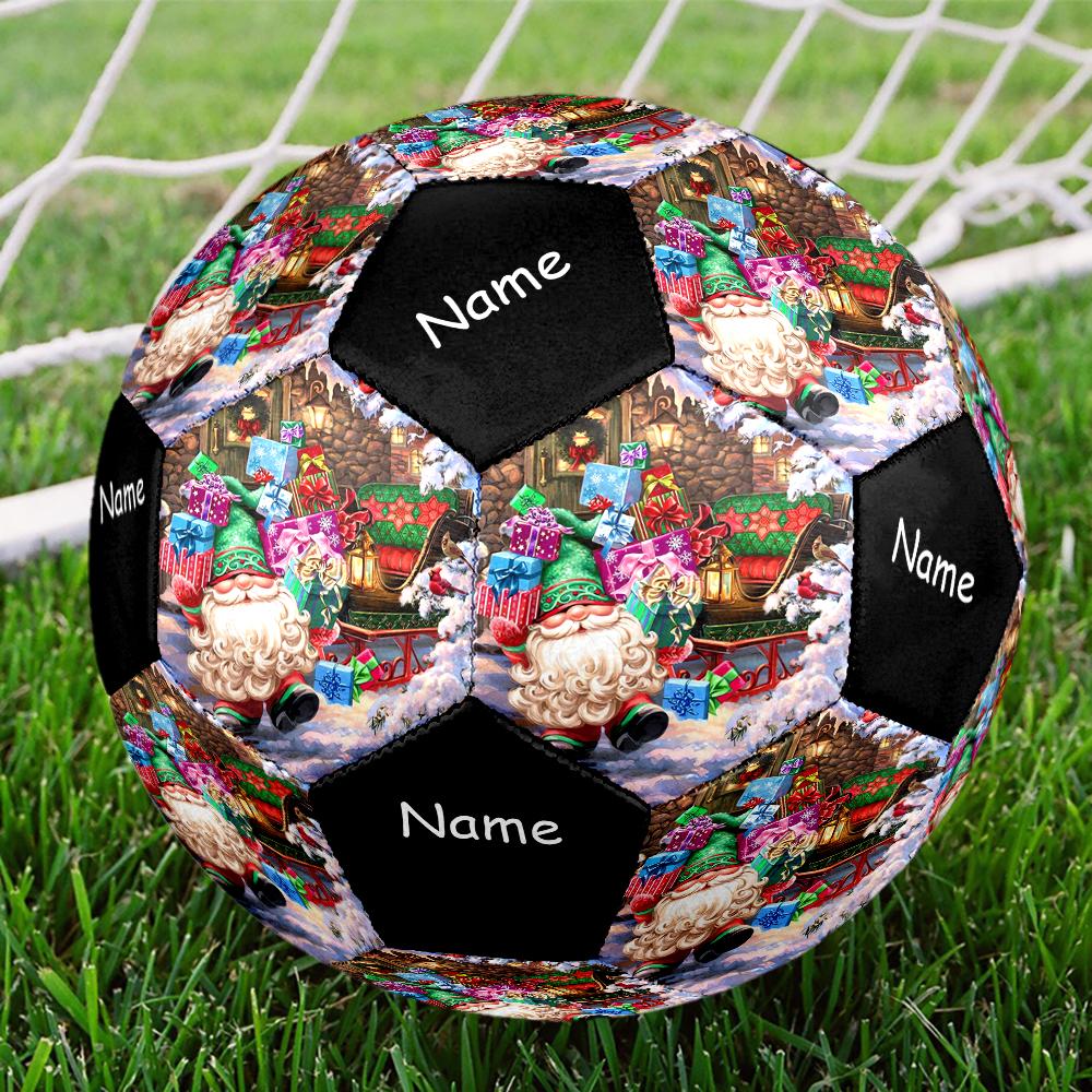 Custom Name Christmas Santa Claus Theme Size 5 Soccer Ball, Suitable for Both Indoor and Outdoor Matches, a Gift Suitable for Everyone.