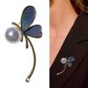 Elegant Butterfly Brooch With Pearls Designs Dripping Waterdrop Shape Alloy Materials for Women Fashion Accessory