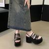 Comfortable Narrow Band Platform Women Sandals Summer Ankle Strap High Heeled Slippers New Fashion Non-slip Beach Casual Shoes