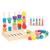 Geometric Wooden Stackable Blocks Educational Toy Kids Brain Development Play
