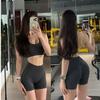 Tank Top with Beautiful Back Design, European and American Style Internet Celebrity Butt-Lifting Shorts, Training Peach Shorts, Fitness Set for Women