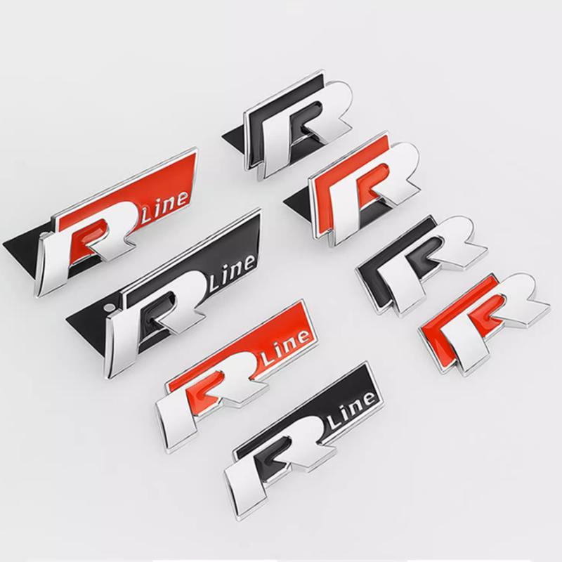 1 шт. x 3D металлический логотип R Rline на переднюю решетку, эмблема, наклейка на автомобиль для Go/lf Polo Ti/guan Pas/sat Sciroc/co, аксессуары