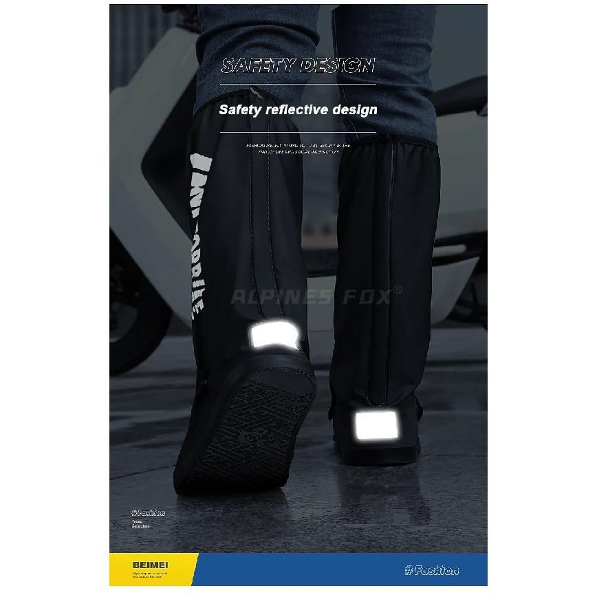 Motorcycle High Tube Rain Boots Waterproof Reflective Non-Slip Footwear Motorbike Cycling Bike Reusable Protection Accessories