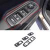 Carbon Fiber ABS Window Lift Panel Switch Cover Trim For Hyundai Santa Fe 2024