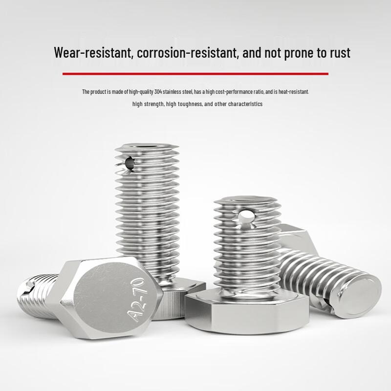Guwanji 304 Stainless Steel Hex Head Bolt with Hole