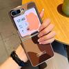 Чехол с принтом акварельных пятен для Samsung Galaxy Z FLIP 7 FE 6 5 Гибридная складная крышка с покрытием из PC+PU кожи для Samsung Z Flip7 Flip6 Flip5