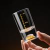 50ml/100ml Luxury Gold Edge Wine Glass Gold Foil Liquor Goblet Spirit Cup with Scale Whiskey Cocktail Drinking Glasses Drinkware
