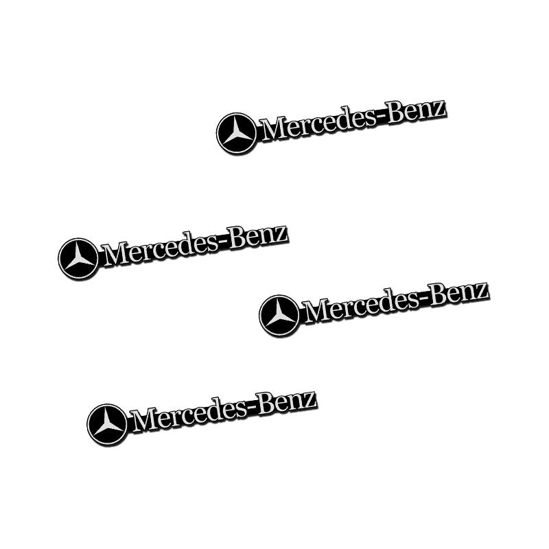 4pcs Car 3D metal Aluminum audio decorate Emblem Stickers for Mercedes-benz A C E S Class W203 W220 W206 W205 W211 C260 VC0
