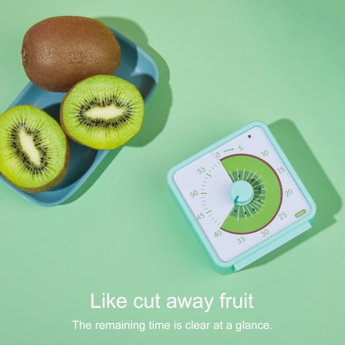 Conchstar 60-Minute Visual Timer for Kids, Fruit Pattern Design, Visual Countdown Timer for Classroom, Office, Kitchen, Pomodoro Timer, Silent Operati