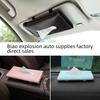 Leather Car Tissue Box for Seat Back & Sun Visor