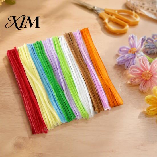 Parent Child Activity Supplies 100Pcs Pipe Cleaners for Handicrafts, Flexible Chenille Stems DIY Fluffy Craft Sticks Sculpting Art Projects,