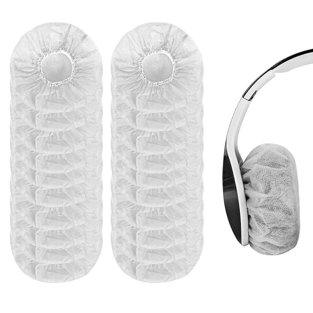100 Pieces Headphone Earpad Covers, Disposable Non-Woven Fabric Headphone Covers/Headset Covers/Earpad Protector