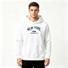 Men New York Brooklyn Print Pullover Hoodie Casual Long Sleeve The Empire City Graphic Hooded Sweatshirt for Daily Wear