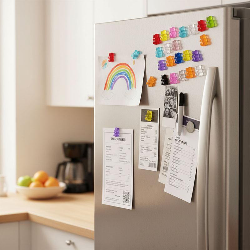 10 pieces Mix Colors Bear Fridge Magnetic Photo Message Board Blackboard And Whiteboard Stickers Kitchen Decoration Accessories
