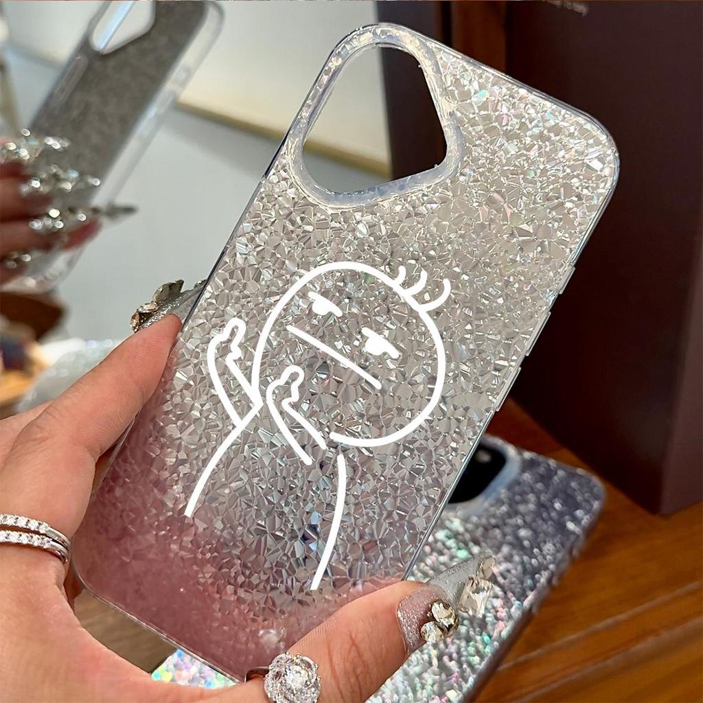 Чехол для iphone 18 Pro Max XR 16 Plus 12 11 17 Pro 15 XS Max 14 13 Air Серебристый Блеск Трескающийся Фон Белая Линия Фигура Переворот