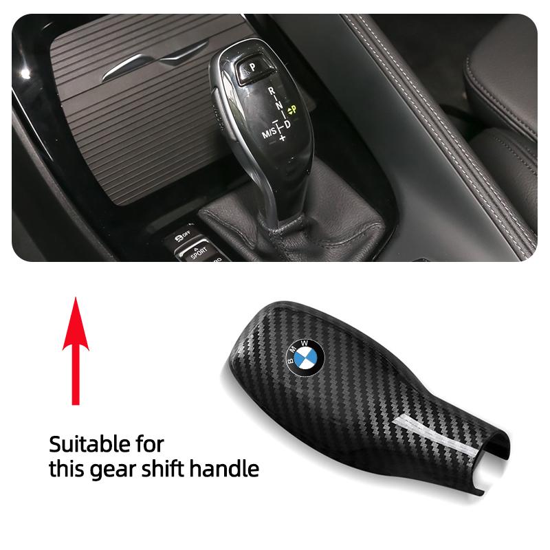 Car Gear Lever Protective Cap ABS Carbon Fiber Cover For BMW E46 E90 E60 F30 F10 E39 E36 F20 G20 G30 E92 E87 E91 X5 E70 F11 E30 XR1