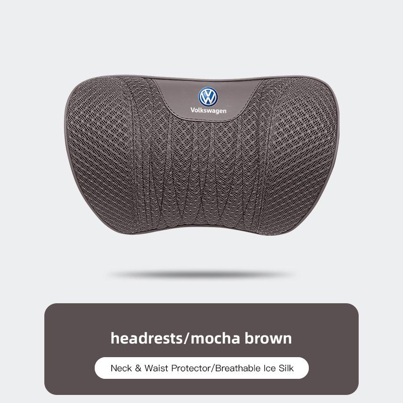 Для VOLKSWAGEN VW Подушка-подголовник для сиденья автомобиля из ледяного шелка, Подушка для сиденья водителя, Подголовник, Подушка для спины Для Volkswagen Polo Golf Tiguan Passat Sharan