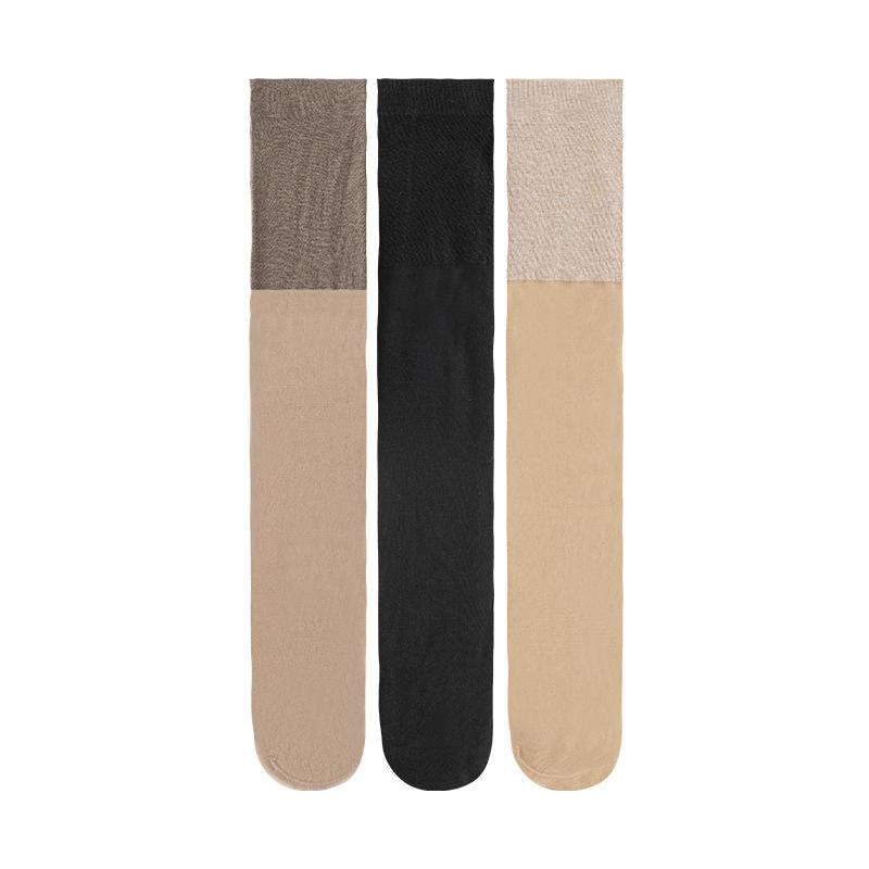 Весенняя, осенняя и зимняя защита коленей, кондиционированные шелковые чулки, длинные чулки, шелковые чулки с переплетением, устойчивые к зацепкам, чулки выше колена