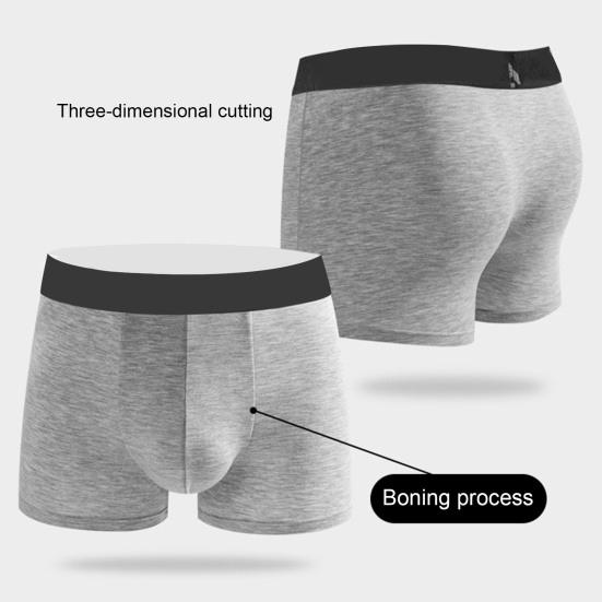 Мужские трусы-боксеры средней посадки U-образной формы из модальной ткани, мягкие, удобные, эластичные шорты