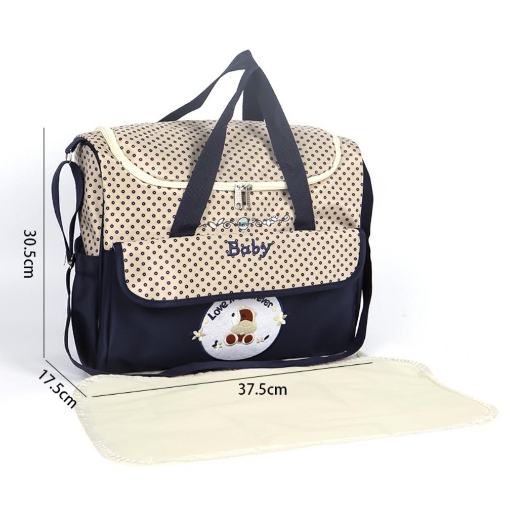 5Pcs/set Multifunctional Baby Diaper Bag Large Capacity Crossbody Bags New Shoulder Bag Mother Baby