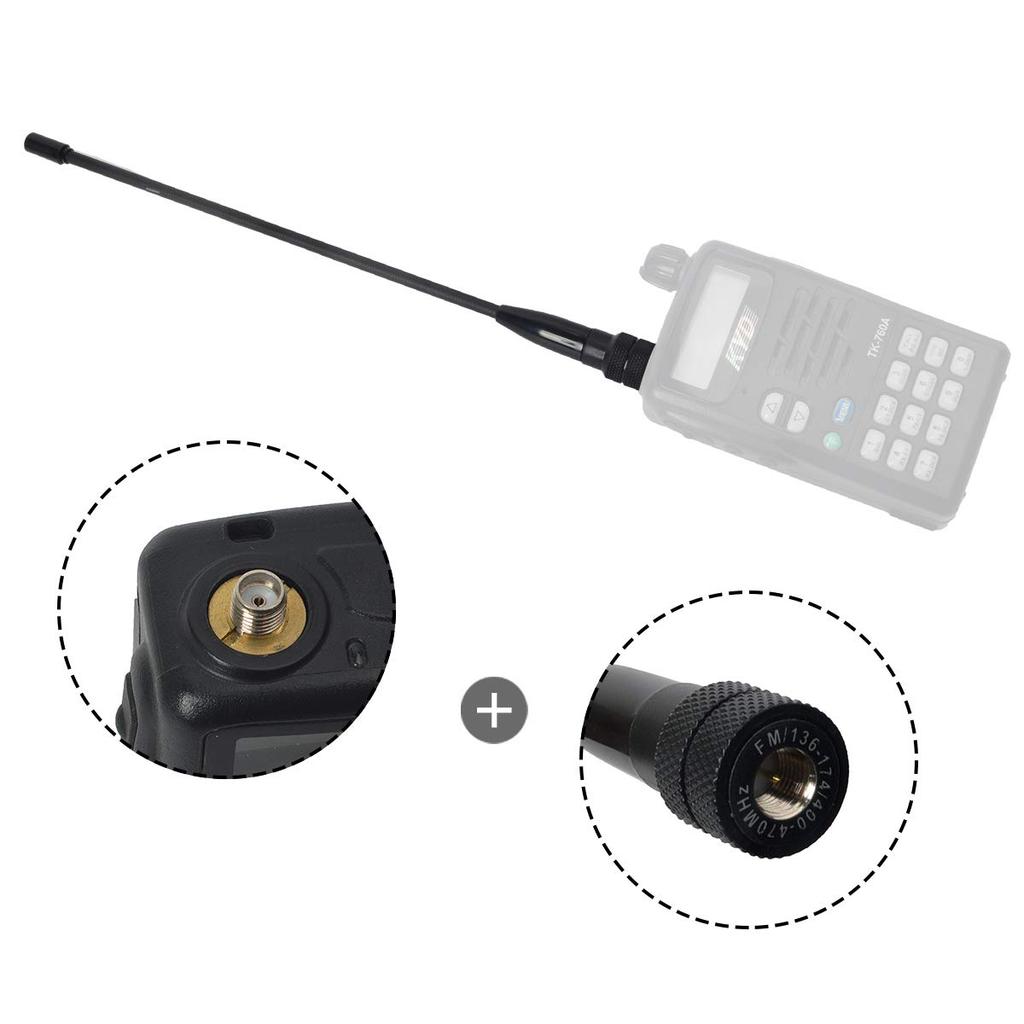 TWAYRDIO Dual Band Wireless Antenna Telescopic Flexible Transceiver Antenna SMAP Type Connector Compatible with Yaesu FT1XD For Alinco Compatible for