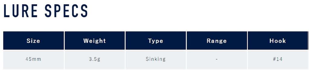 Jackson Тонущая приманка Meteora 45 PYW (3278)