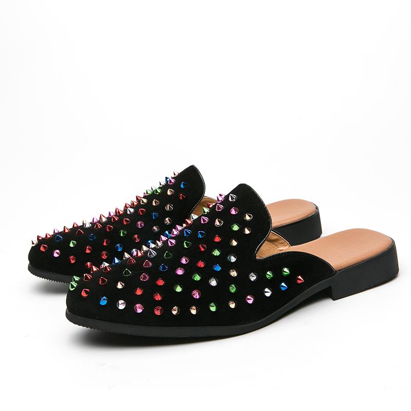 Мужские туфли на шпильках Slip On, черные, мужские, роскошные, удобные, мокасины, 7#23/10D50, балетки Paty, Zapatos Hombre