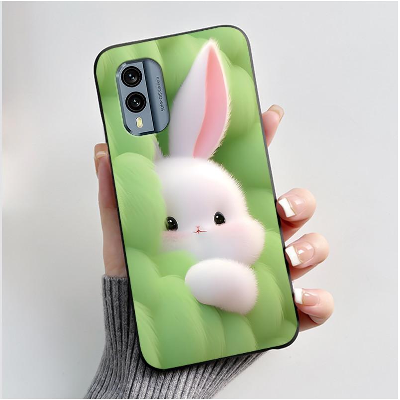Shockproof Bumper Soft Cover For Nokia X30 5G Cute New Design Pattern Shell For Nokia XR21 With Jelly Color Viral Black Case