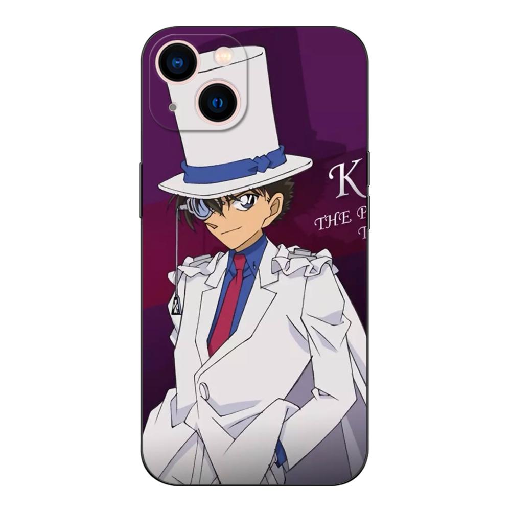 Черный ТПУ чехол для iPhone 5 5s se 2020 6 6s 7 8 plus x 10 XR XS 11 12 13 mini pro MAX задняя крышка Kaito Kid