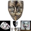Маска V значит Вендетта из белой меди, маска монстра V из смолы, аксессуар для костюма на Хэллоуин, маскарад, для косплея