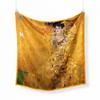 53cm Klimt Oil Painting Madame Adele Silk Scarf Women Square Scarves Shawls Foulard Bandana Hair Scarf