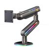 NB F6 RGB Gaming Monitor Arm, 20KG Load, 32-60 inch, Deep Space Black