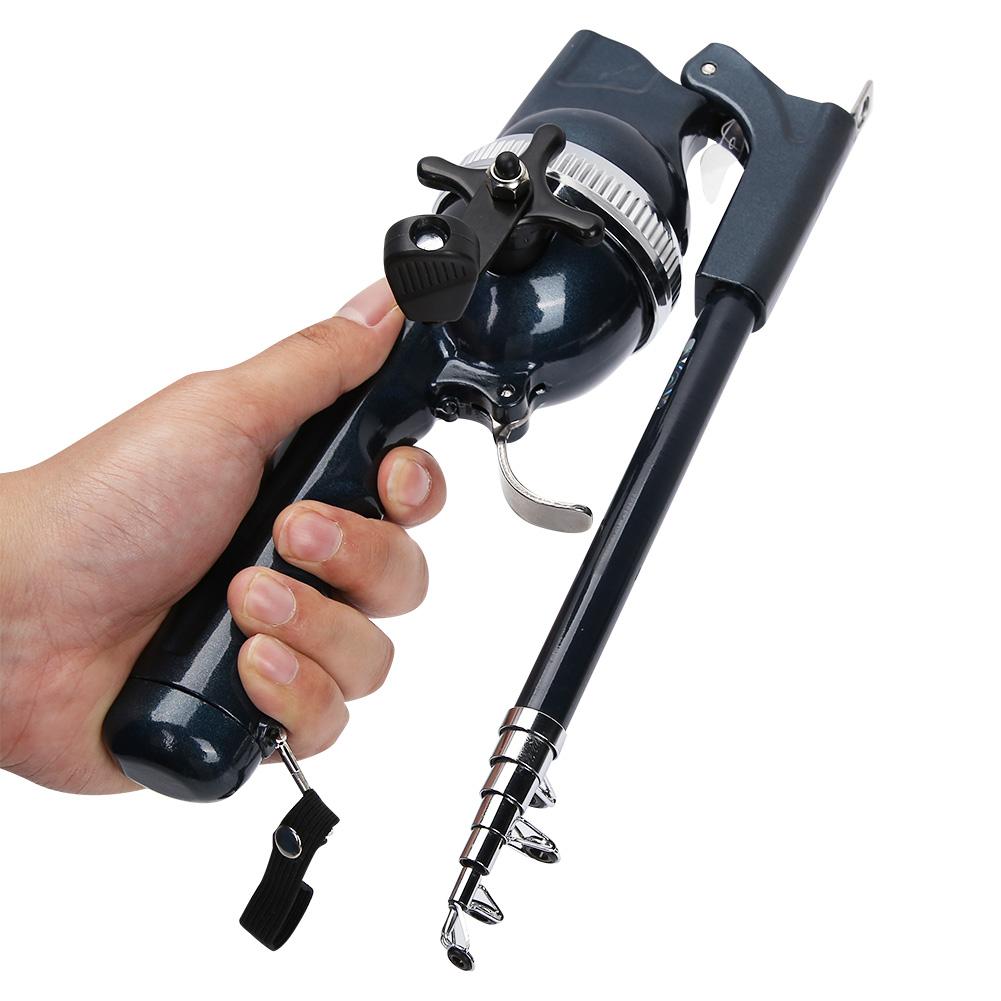 Telescopic Fishing Rod Reel Combo, Portable Casting Lure Tackle, Foldable Ergonomic Grip for Travel Fishing