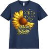 Sunflower Music T-Shirt Makes Me Bloom Funny Floral Flower Lover Gift Tee
