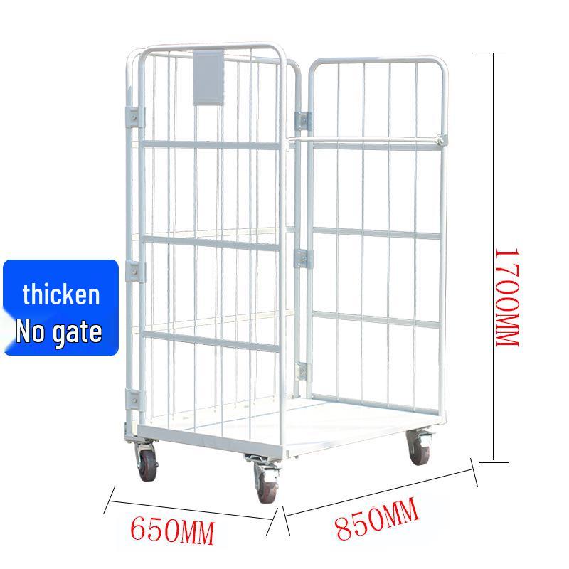Folding Mobile Logistics Trolley: Warehouse Turnover Cart for Handling, Loading, and Unloading