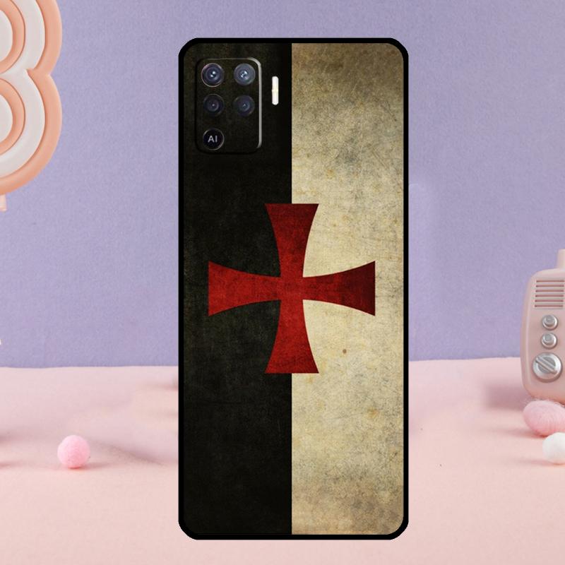 Knights Templar Coat of Arms Phone Case For Oppo A80 A60 A40 A94 A54 A98 A78 A18 A38 A58 A16 A76 A96 A17 A77 A74 A57S A15