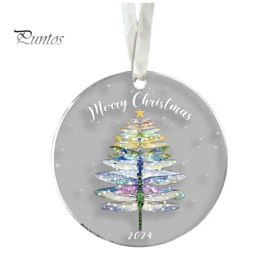 Рождественское украшение в виде животного, 2D, плоское акриловое украшение, мультяшная шапка Санты, подвесное украшение в виде животного для каминной полки рождественской елки