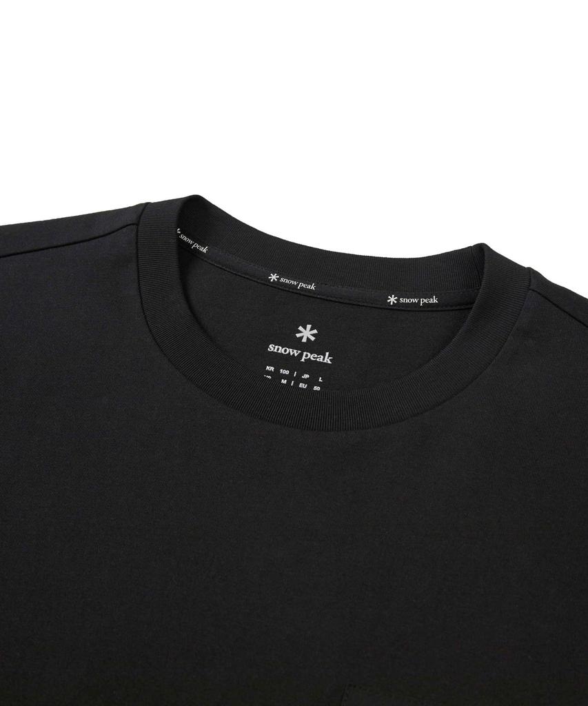 Snow Peak Aerocool W Patch Short Sleeve T-Shirt, XL, Black