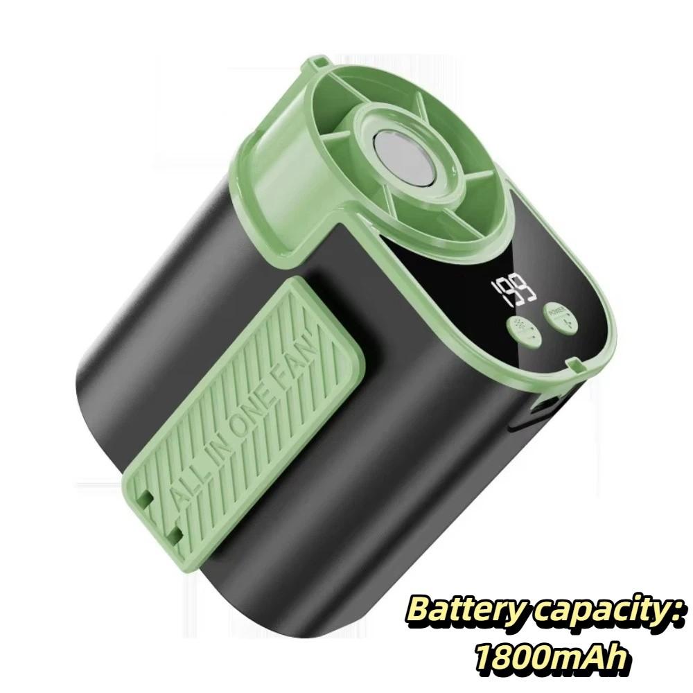 Strong Airflow Waist Clip Fan LED Display Mini Cooling Fan Waist-mounted Fan Evening Trips