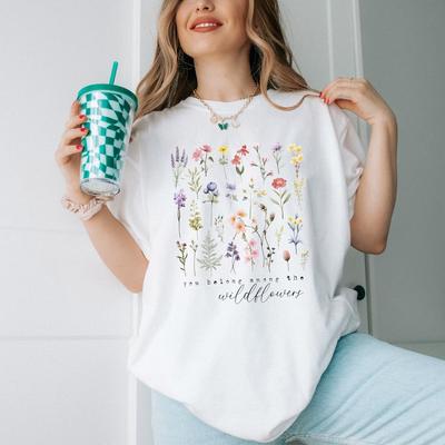 Floral Wildflower Tshirt Wild Flower T Shirt Nature Lover Tshirt Garden Cottagecore Tee Cottage Core Shirt