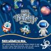 7-Piece Galaxy Space Aluminum Foil Balloons, Large Outer Space Balloons, Inflatable Rocket Astronaut Earth Spaceship Balloons, Space-Themed for Ga